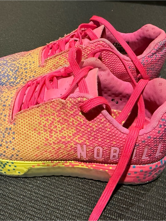 NOBULL Shoes - NOBULL Pink and Yellow Gradient Knit Trainers